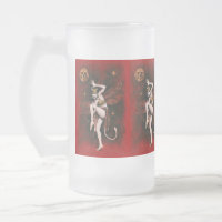 Vintage Devil Lady Dancer Caneca de cerveja Fosco
