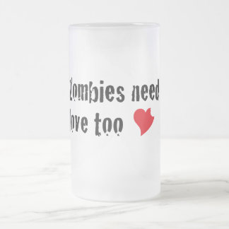 Vidro Jateado Zombie Love Caneca de cerveja