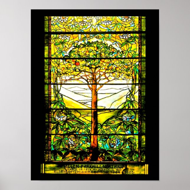 Vidro-Louis Tiffany 104 poster (Frente)