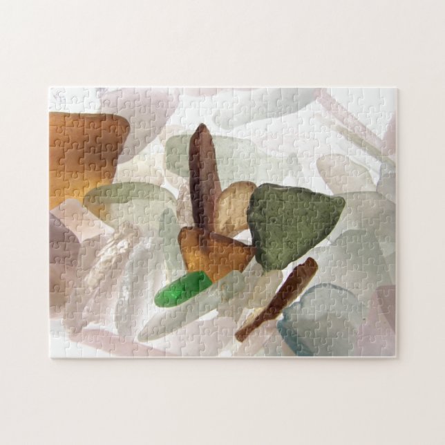 Vidro marítimo ou Quebra-cabeça de vidro de praia (Horizontal)