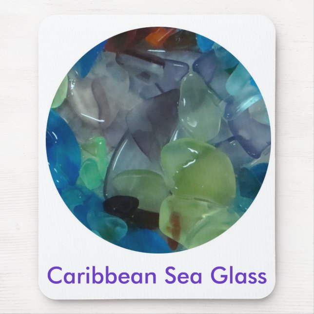 Vidro Mousepad do mar das caraíbas (Frente)