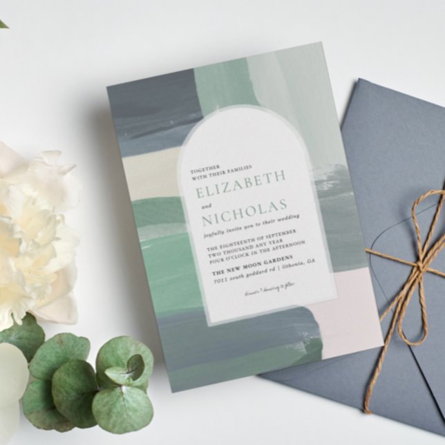 Vidro Oceano litoral | Convite Boho Wedding (Criador carregado)