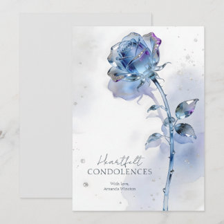 Vidro Refined Rosa Azul Condolências Simpatia AML2