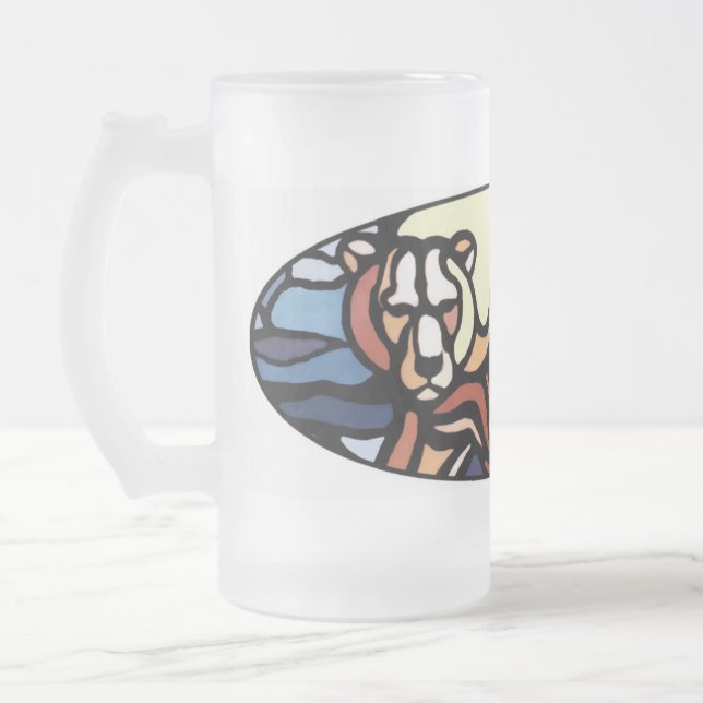 Vidro tribal do urso das nações da caneca de (Esquerda)
