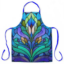 Vidro verde-azul manchado