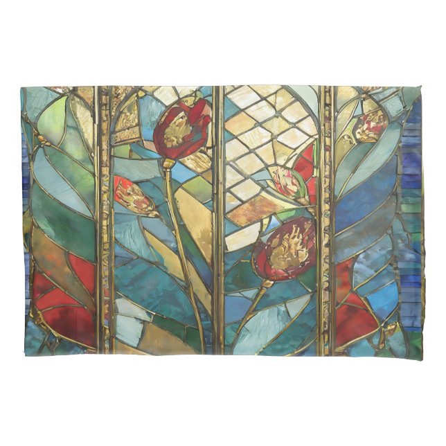 Vidro Vermelho Chefe Poppies no nascer do Sol (Frente)