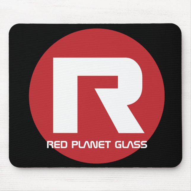 Vidro vermelho Mousepad do planeta (Frente)