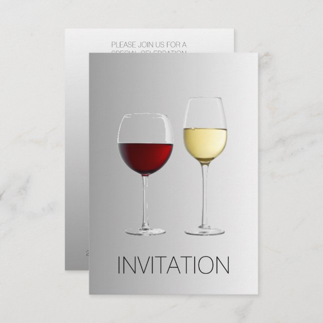 Vidro Vidro Branco Festa Vip Convite (Frente/Verso)