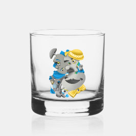 Vidro Whiskey Quebra-cabeça Faces Surreal