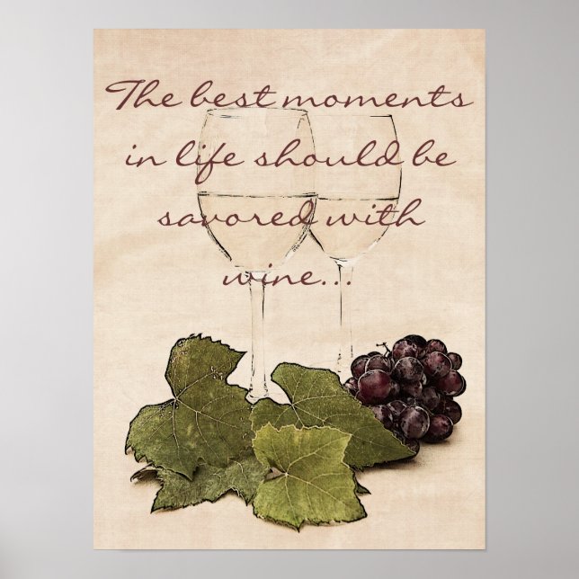 vidros de vinho com poster de uvas (Frente)