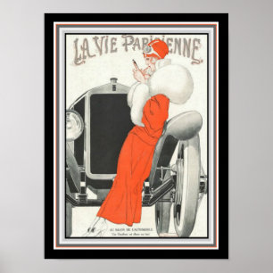 Vie o poster 12x16 do art deco de Parisienne