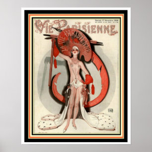 Vie o poster 16 x 20 do cobrir do art deco de