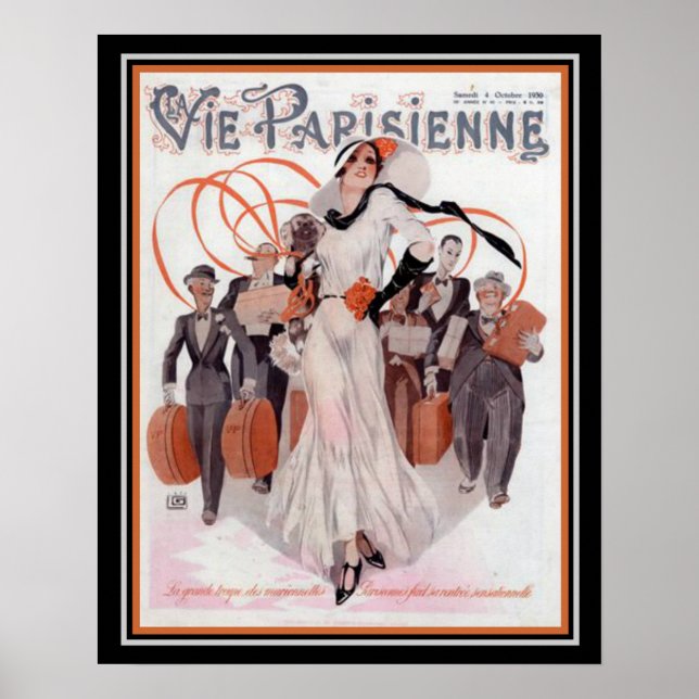 Vie Parisienne "Glamor Girl" Deco Poster 16 x 20 (Frente)