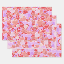 Viele Herzen in 3D-Optik -