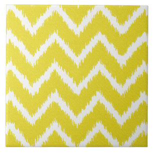 Vigas de Ikat - amarelo e branco da mostarda