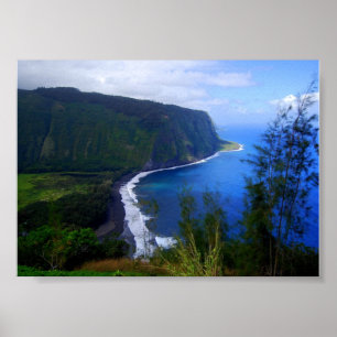 Vigia do vale de Waipio, Havaí, impressão