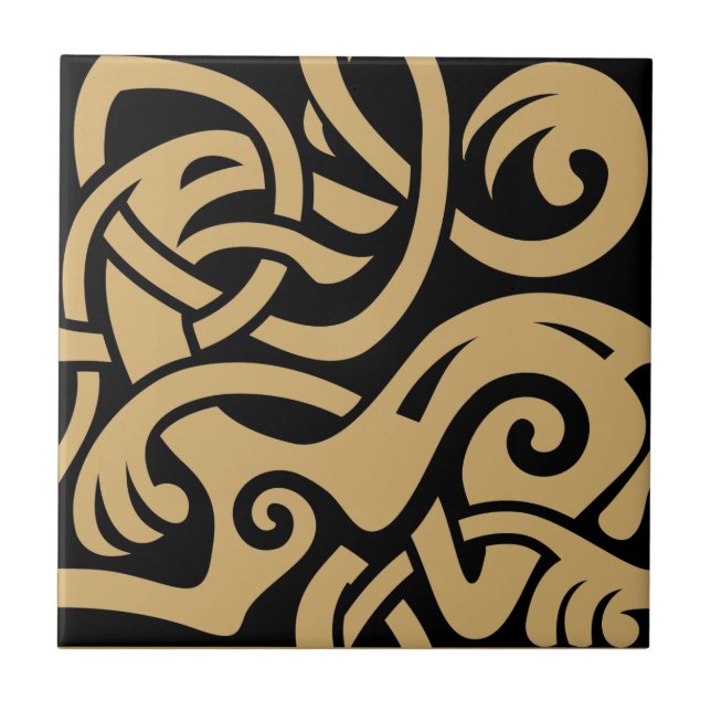 Viking Celtic Intertwining Animal Standard (Frente)
