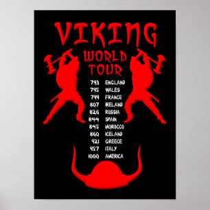 Viking World Tour Poster Sign