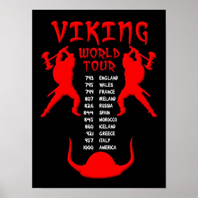 Viking World Tour Poster Sign (Frente)