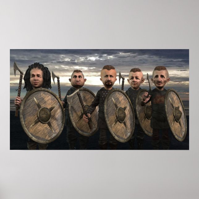 Vikings On Shore - Poster pequeno (Frente)