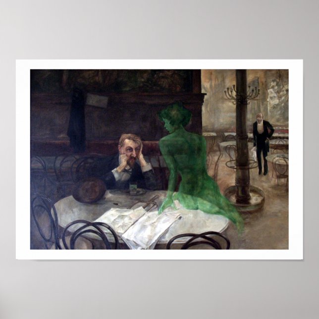 Viktor Oliva Absinthe Drinker Poster (Frente)