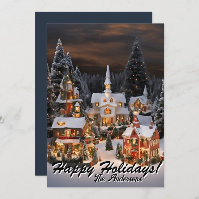 Vila Natal 5, Férias Felizes, Cartão de Natal (Frente/Verso)