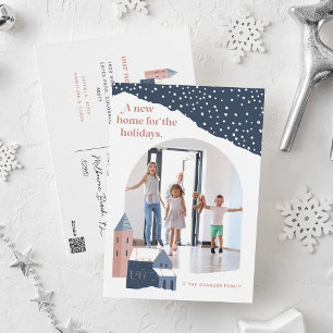 Vila Snowy   Anúncio de mudança de feriado fotográ