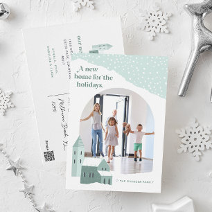 Vila Snowy   Anúncio de mudança de feriado fotográ