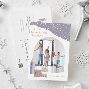 Vila Snowy   Anúncio de mudança de feriado fotográ