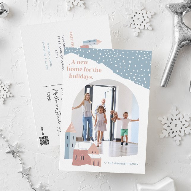 Vila Snowy | Anúncio de mudança de feriado fotográ (Criador carregado)