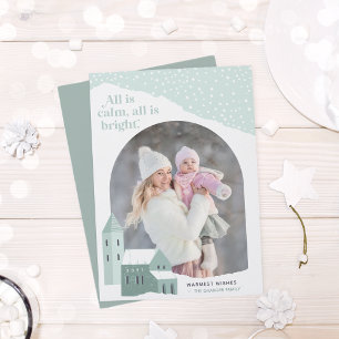 Vila Snowy   Cartão de Férias Fotográficas