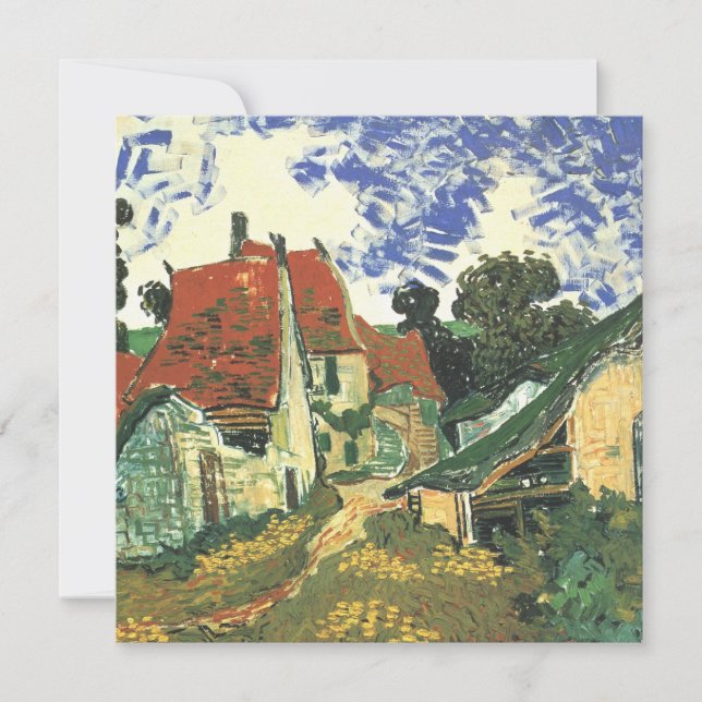 Village Street em Auvers por Vincent van Gogh (Frente)