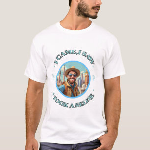 Vim, vi, e tirei uma Camiseta engraçada de Selfie