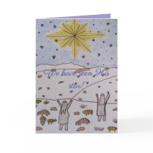 Vimos a estrela dele! Cartão de Natal