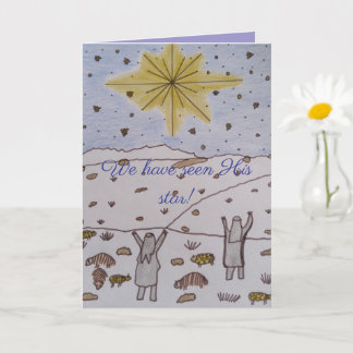 Vimos a estrela dele! Cartão de Natal