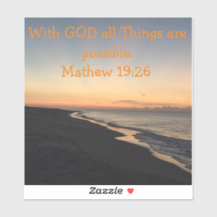 Vinal adesivo com DEUS tudo é possível.