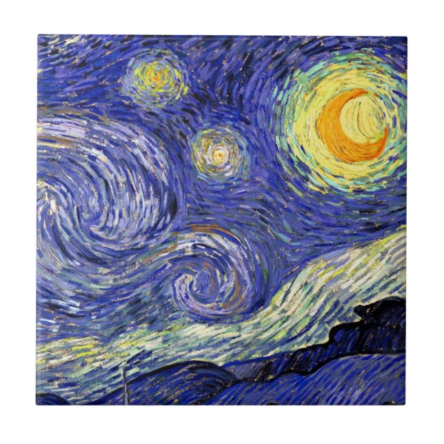Vincent Van Gogh - A Noite Estrelada Arte Fina (Frente)