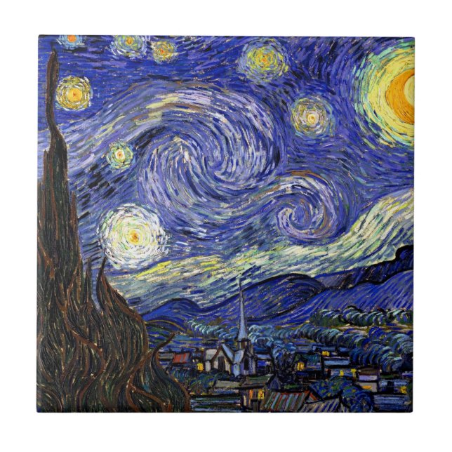 Vincent Van Gogh - A Noite Estrelada Arte Fina (Frente)