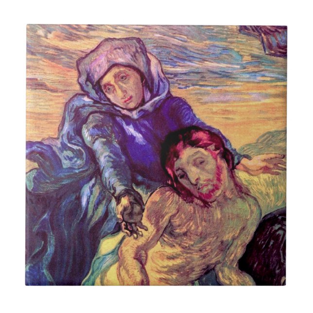 Vincent Van Gogh - A Pieta - Jesus e Virgem Maria (Frente)