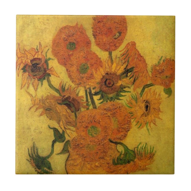 Vincent van Gogh Ainda Vase com 15 Girassóis (Frente)