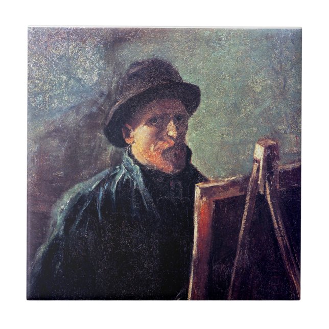 Vincent Van Gogh - Autorretrato com Chapéu Feltro  (Frente)