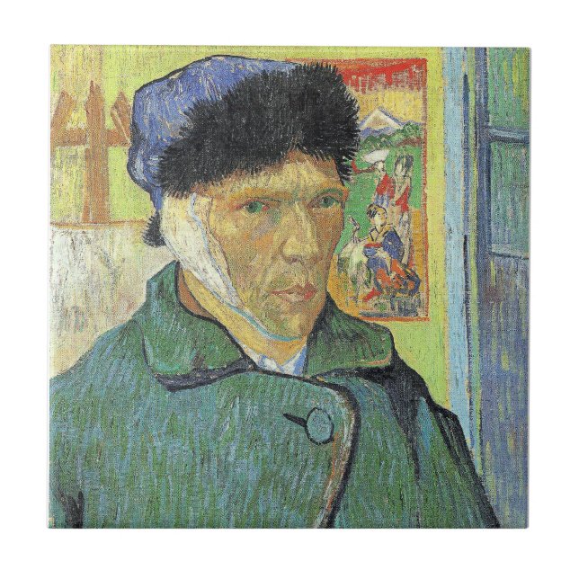 Vincent van Gogh, autorretrato com Orelha Bandada, (Frente)