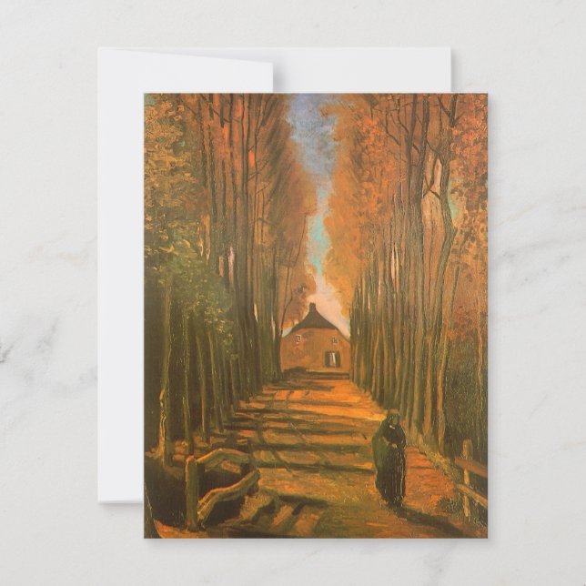 Vincent van Gogh - Avenida dos Poplars no outono (Frente)