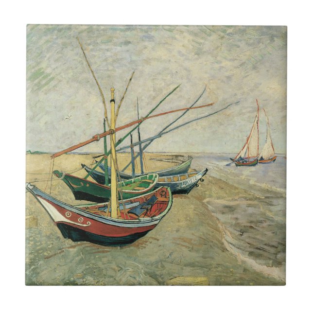 Vincent van Gogh - Barcos de Pesca na Praia (Frente)