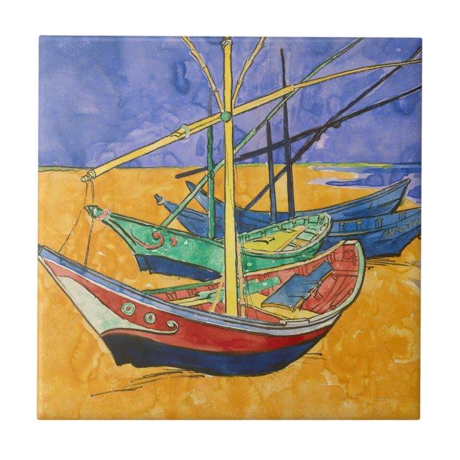 Vincent van Gogh - Barcos de Pesca na Praia (Frente)
