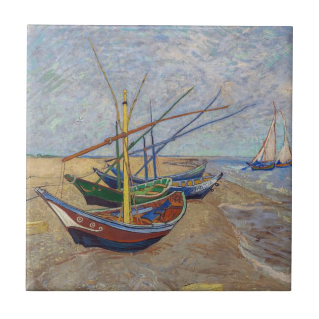 Vincent van Gogh - Barcos de Pesca na Praia (Frente)