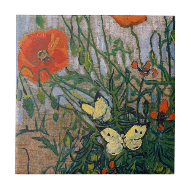 Vincent van Gogh - Borboletas e Papoulas (Frente)