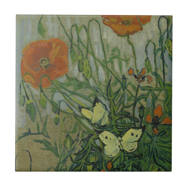 Vincent van Gogh - Borboletas e Papoulas (Frente)