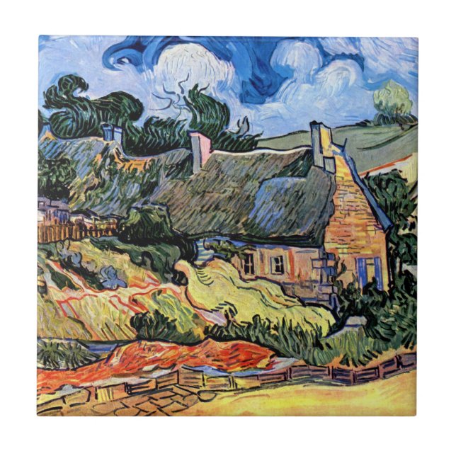 Vincent Van Gogh - Cabanas de Colmo em Cordeville (Frente)