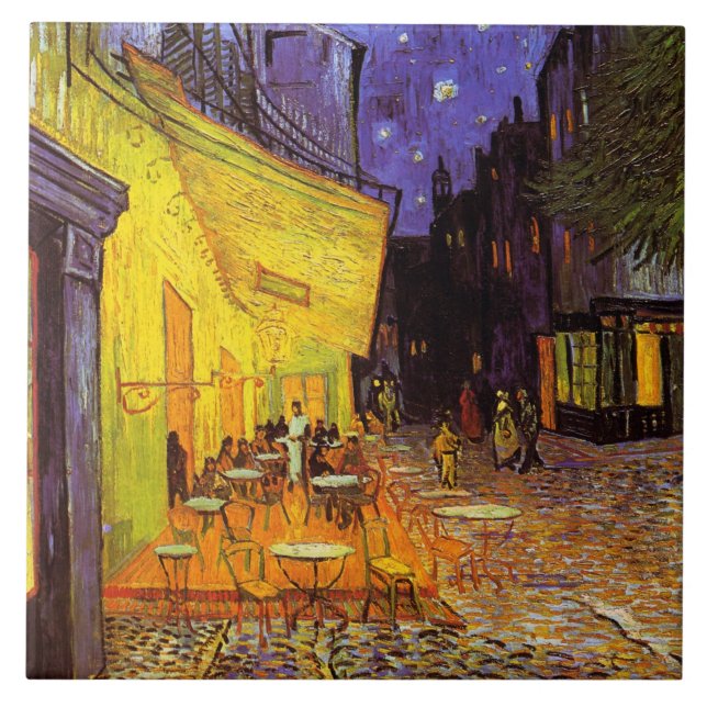 Vincent Van Gogh Cafe Terrace À Noite Em Belas Art (Frente)